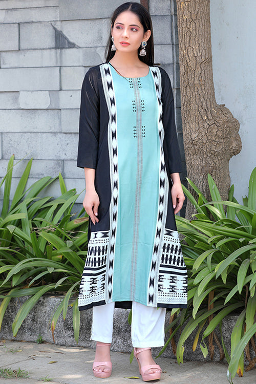 Women's Silk Blend Embroidered Kurta - Ahika in 2023 | Fancy kurti, Women,  Silk